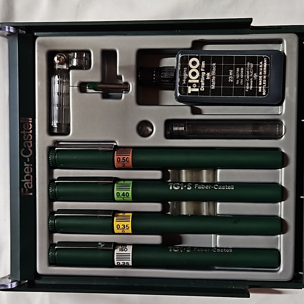 Faber-Castell TG1-S System in Original Box 4 Pen Drafting Set